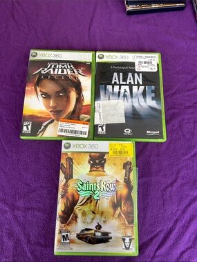 Game Bundle - Lara Croft Tomb Raider Legend, Alan Wake, Saints Row 2 - Green